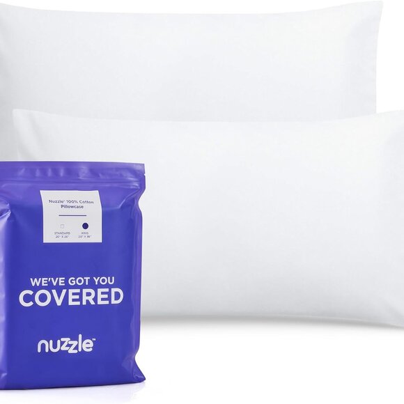 Premium King Pillow Cases with 300 TC - Breathable Cotton Set of 2 for Comfort